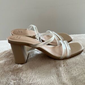 A NEW DAY Clear Stacy Sandals Low Heel- Size 9 1/2